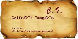 Czifrák Imogén névjegykártya